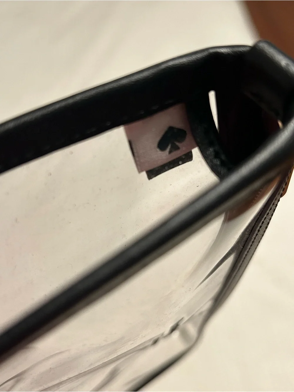 kate spade Clear Cosmetic Pouch with Black Trim Accents